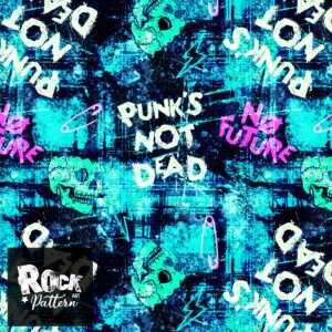 Punk tartan scratchy blue