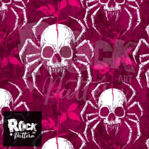 Spider skull fuschia