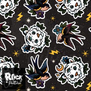 White tiger stickers black