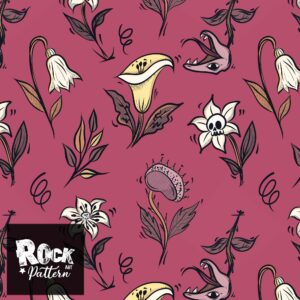 Flowers handdrawn seamless pattern