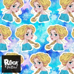 Elza inspired handdrawn pattern