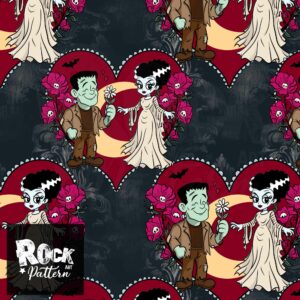 Lovers handdrawn pattern