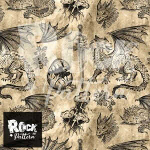 Hand drawn seamless pattern : dragons