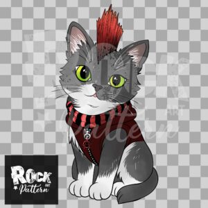 Punk cat PNG