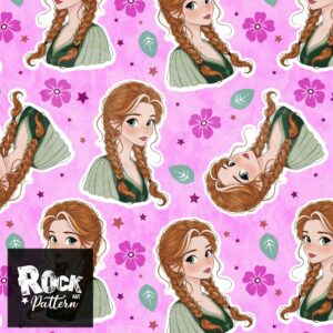 Hand drawn seamless pattern of the sister