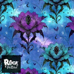 Hand drawn seamless pattern of romantic flowers